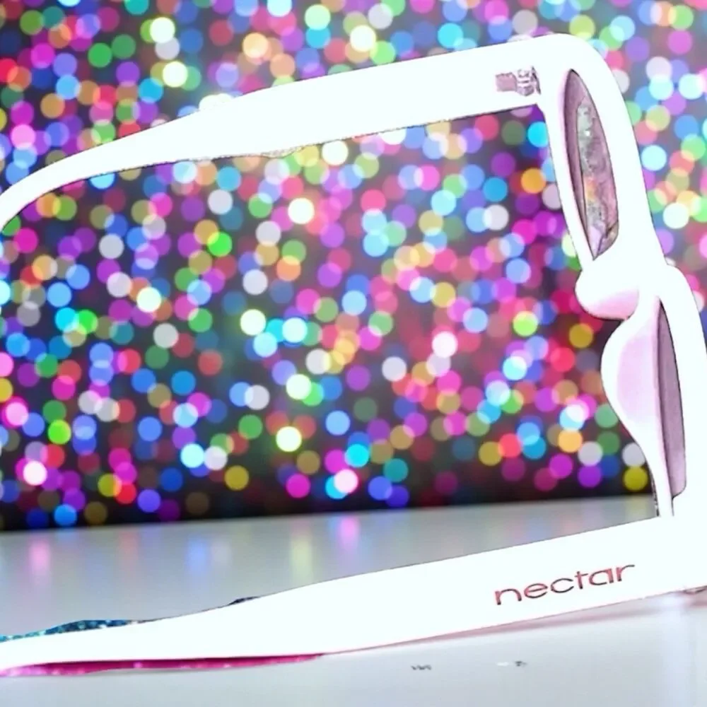 Nectar Sunglasses Atypical in White With Black Lens New with Tags